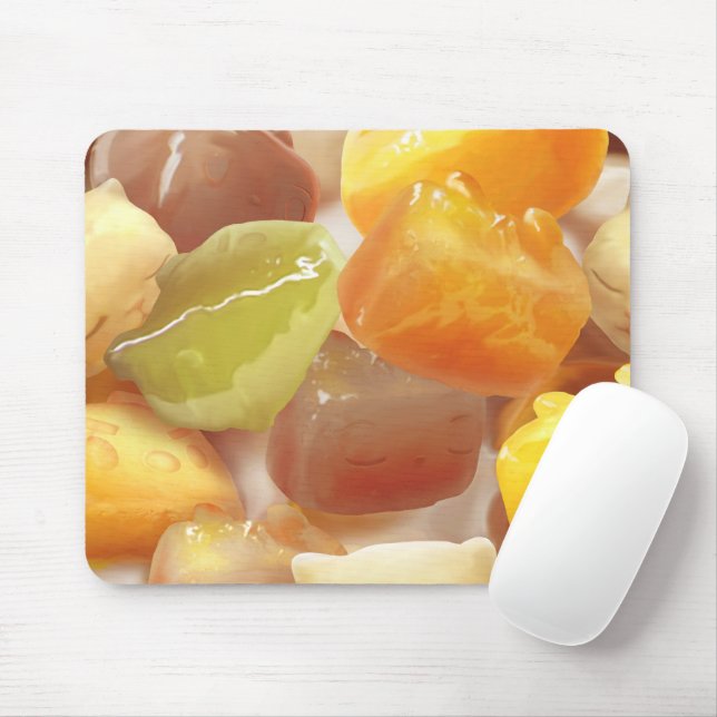 Sweet Potato and Taro Ball Dessert Mouse Mat (With Mouse)