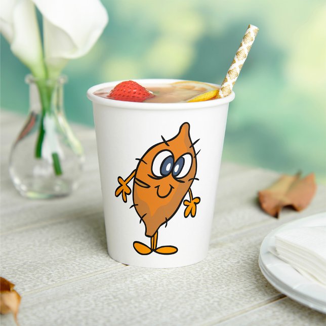 Sweet Potato Character Happy Yam Kawaii Paper Cups (Creator Uploaded)