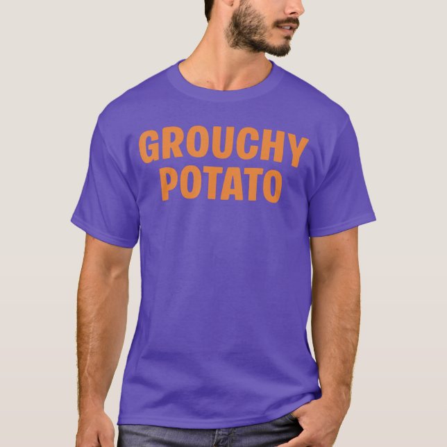 Sweet Potato Grouchy Potato Couple Matching Thanks T-Shirt (Front)