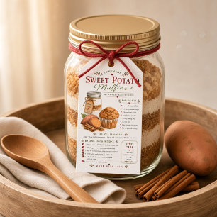 Sweet Potato Muffins Recipe Thanksgiving Gift Tags