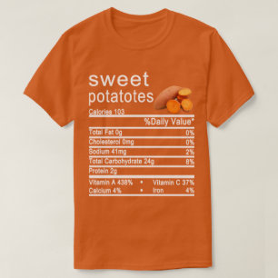 sweet potato Nutrition Facts label T-Shirt