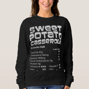 Sweet Potato Nutrition Facts Matching Family Thank Sweatshirt