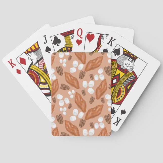 Sweet Potato Pie Ingredients Playing Cards (Back)