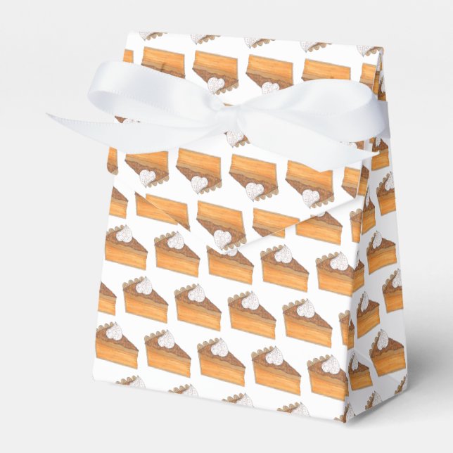 Sweet Potato Pie Slice Christmas Dinner Holiday Favour Box (Front Side)