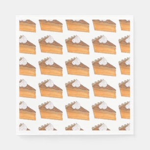 Sweet Potato Pie Slice Christmas Dinner Holiday Napkin