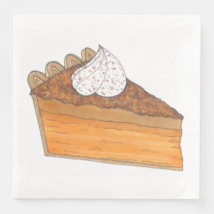 Sweet Potato Pie Slice Christmas Dinner Soul Food Napkin