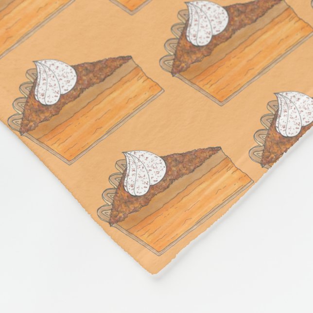 Sweet Potato Pie Slice Christmas Holiday Dinner Fleece Blanket (Corner)