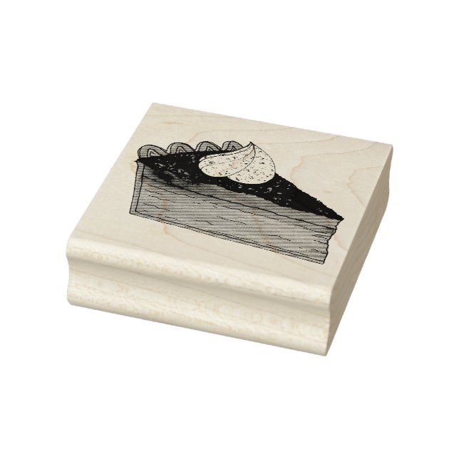 Sweet Potato Pie Slice Christmas Holiday Food Rubber Stamp (Stamp)