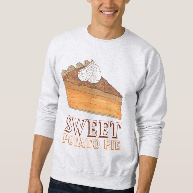 Sweet Potato Pie Slice Ugly Christmas Xmas Sweater (Front)