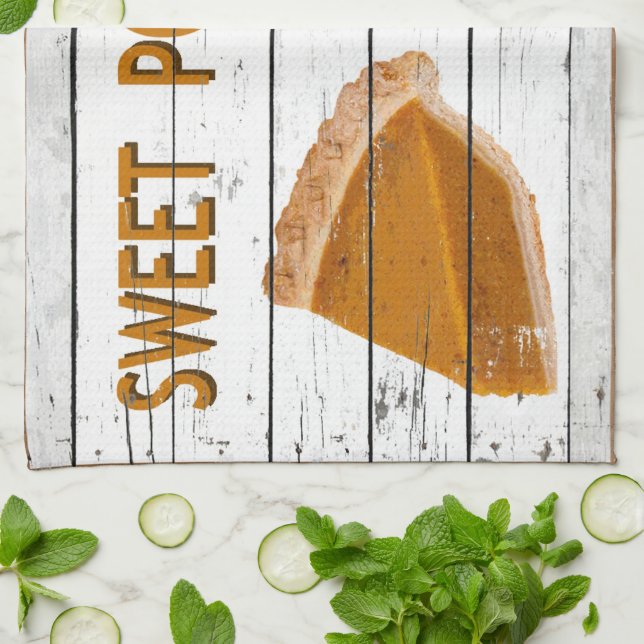 Sweet Potato Pie Tea Towel (Folded)