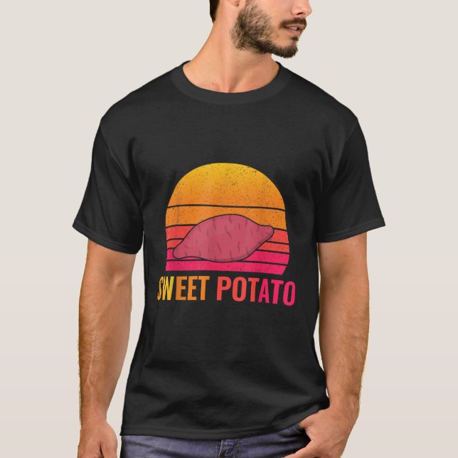 Sweet Potato Retro Tee Vegetarian Gift  (Front)