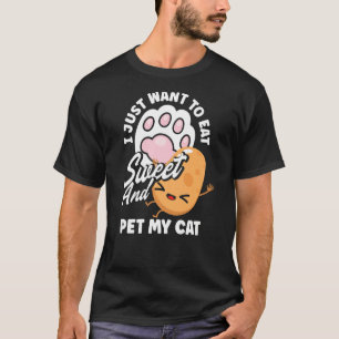 Sweet Potato Vegetable Cat Owner T-Shirt