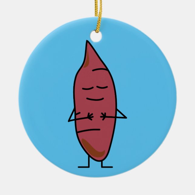 Sweet Potato Yam Yams Potatoes happybaked roasted Ceramic Tree Decoration (Front)