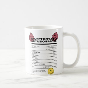 Sweet Potatoes Funny Nutrition Facts Coffee Mug