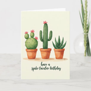 Sweet Potted Plants Birthday Card