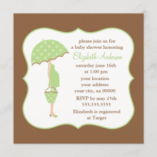 Sweet Pregnant Mum Neutral Baby Shower Invitation