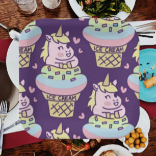 Sweet Pride Unicorn Paper Plates