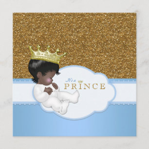 Sweet Prince Ethnic Baby Shower Invitation
