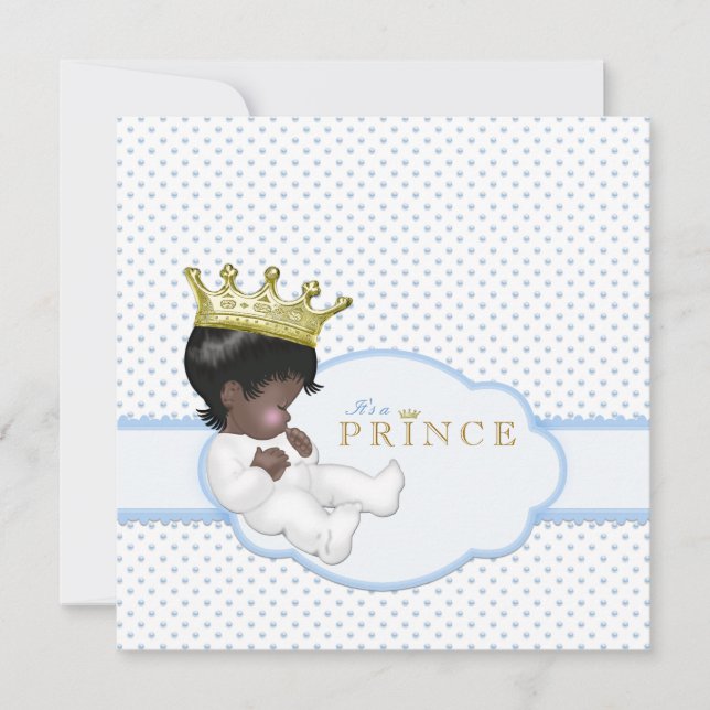 Sweet Prince Ethnic Baby Shower Invitation (Front)