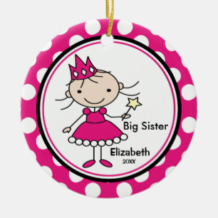 Sweet Princess Big Sister Christmas Ornament