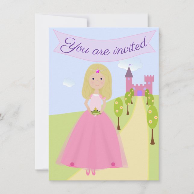 Sweet Princess Birthday Invitation (Front)
