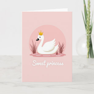 Sweet Princess Swan Card