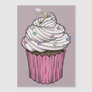 Sweet Proposal Cupcake Magnetic Invitation
