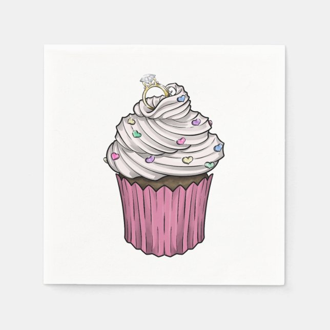 Sweet Proposal Cupcake Napkin (Front)