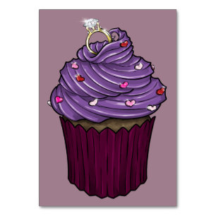 Sweet Proposal Cupcake Table Number