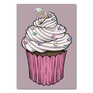 Sweet Proposal Cupcake Table Number