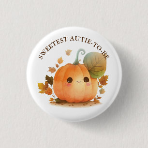 Sweet Pumpkin Fall Baby Shower 3 Cm Round Badge