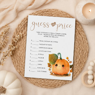 Sweet Pumpkin Fall Guess the Price Notepad