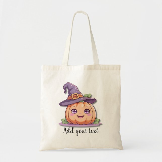 Sweet Pumpkin Magic– Halloween Trick-or-Treat Tote Bag (Front)
