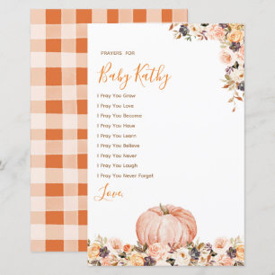 Sweet Pumpkin Rustic Floral Love Prayers for Baby