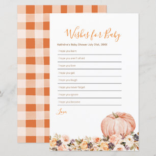 Sweet Pumpkin Rustic Floral Wishes for Baby