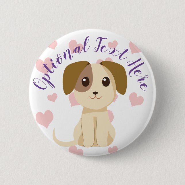 Sweet Puppy  6 Cm Round Badge (Front)