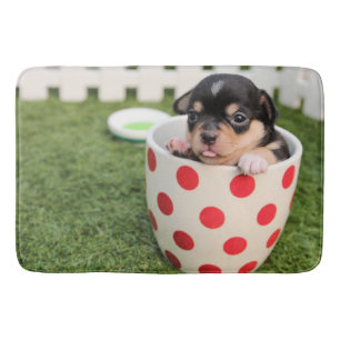 Sweet puppy bath mat