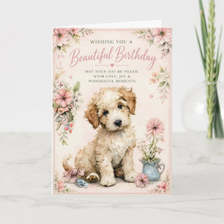 Sweet Puppy Birthday Wishes Card