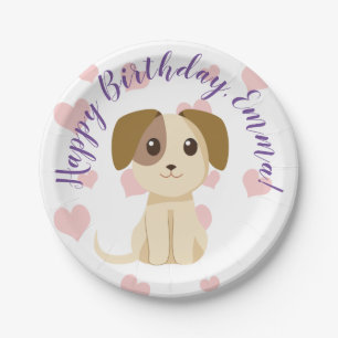 Sweet Puppy  Paper Plate