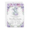 Sweet Purple Floral Elephant Christening Baptism