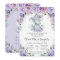Sweet Purple Floral Elephant Christening Baptism