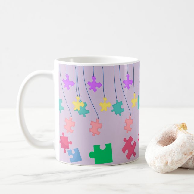 sweet  puzlles coffee mug (With Donut)