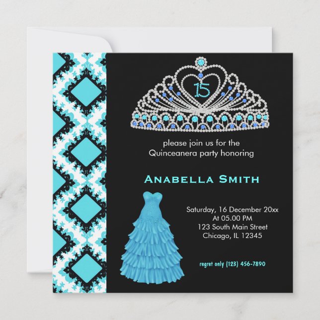 Sweet Quinceanera Invitation (Front)