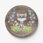Sweet Racoon Baby Shower 7" Plate