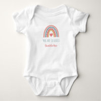Sweet Rainbow And Heart Baby Girl