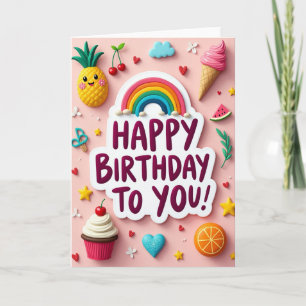 Sweet Rainbow Birthday Card