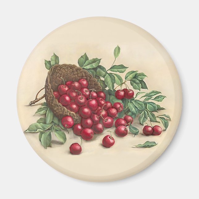 Sweet Red Cherries Magnet (Front)