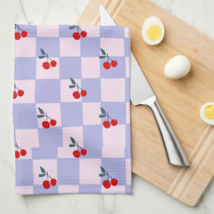 Sweet Red Cherry Pattern Tea Towel