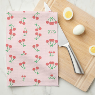 Sweet Red Cherry Pattern Tea Towel