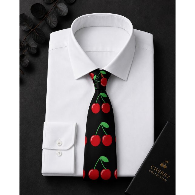 Sweet Red Cherry Pattern Tie (Creator Uploaded)